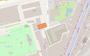Lageplan des Schelling-Forums in Würzburg (Openstreetmap)